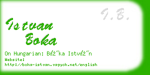 istvan boka business card